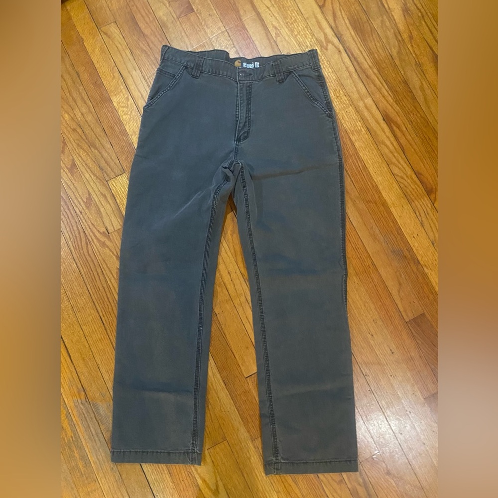 Carhartt Rugged Flex Rigby Dungarees Work Pants for Men, Size 36x32 Gravel (r12)